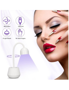 Lámpara de Uñas LED Diyeeni 24W Carga USB 8 Chips 2