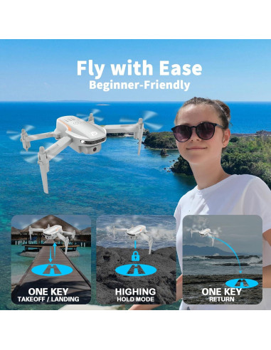 Mini Drone KGF S17 con Cámara 1080P y Control por Gestos