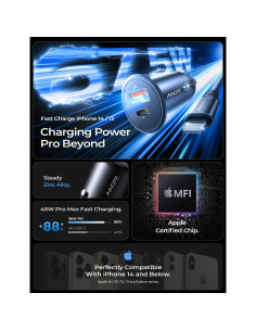 Cargador de Coche AINOPE 67.5W USB-C para iPhone 14/13/12 2