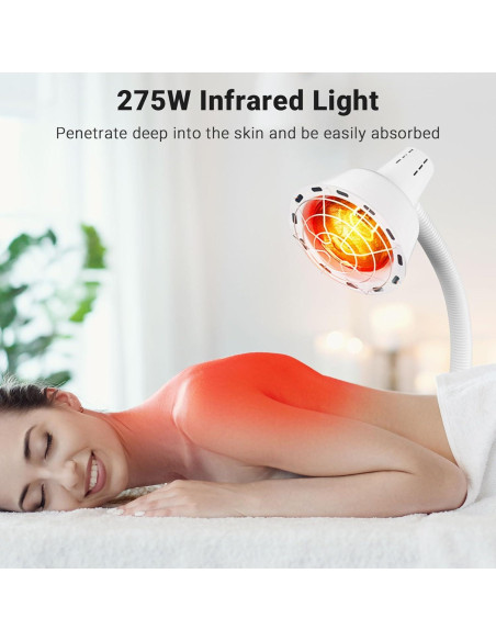 Lámpara Infrarroja Hoakya 275W Ajustable para Terapia