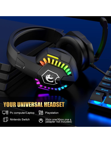 Combo Gaming Mamba Snake Teclado, Ratón y Auriculares RGB