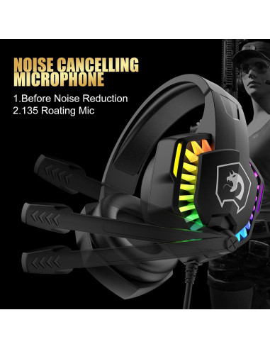 Combo Gaming Mamba Snake Teclado, Ratón y Auriculares RGB