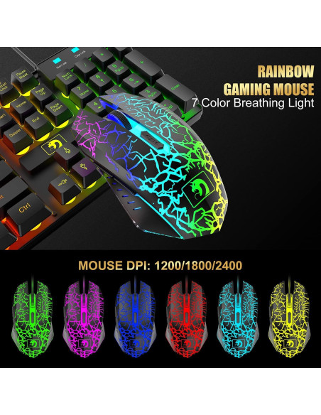 Combo Gaming Mamba Snake Teclado, Ratón y Auriculares RGB