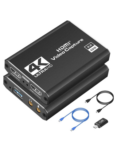 Tarjeta de Captura HDMI 4K Dcyfol 1080p 60fps USB para Juegos