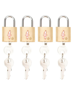4 Candados de Equipaje TSA DUALCROWN de Latón Pulido