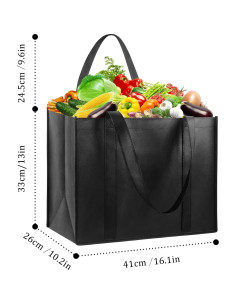 Bolsas de Compras Reutilizables LadyRosian 10 Piezas 40.6x33x25.4cm 2