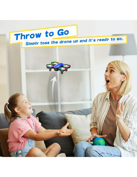 Drone Mini TOMZON A23 para Niños, 2 Baterías, Azul