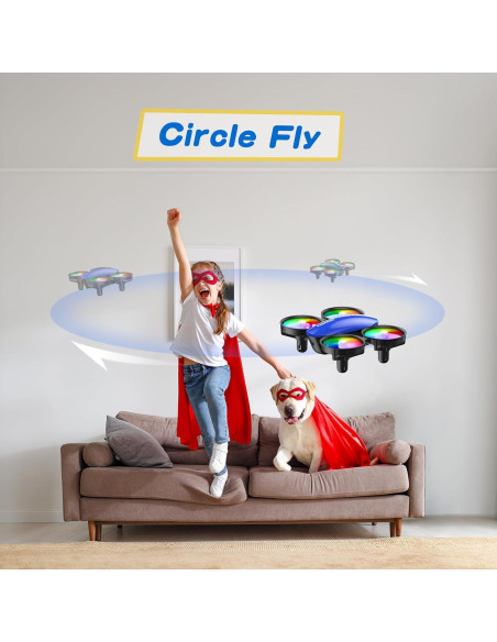 Drone Mini TOMZON A23 para Niños, 2 Baterías, Azul