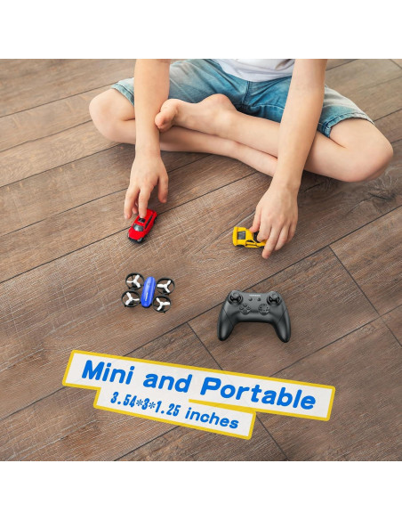 Drone Mini TOMZON A23 para Niños, 2 Baterías, Azul