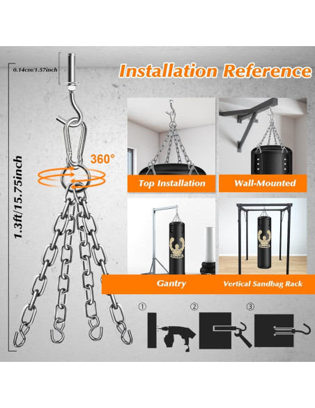 Saco de Boxeo Colgante YORWHIN 4FT con Guantes 12OZ y Accesorios