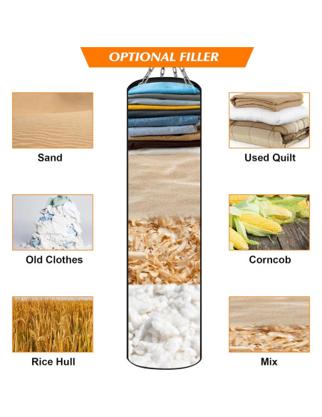 Saco de Boxeo Colgante YORWHIN 4FT con Guantes 12OZ y Accesorios