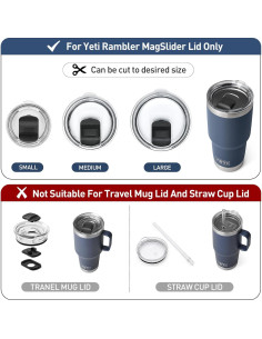 Set de Popotes de Silicona MOVOLIVI para Yeti Magslider 2PCS 2