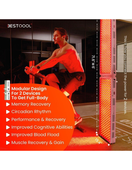 Panel de Luz Roja Bestqool Pro300 300 LEDs Alivio Dolor