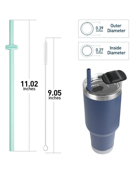 Set de Popotes de Silicona MOVOLIVI para Yeti Magslider 2PCS