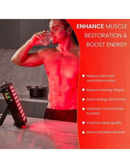 Panel de Luz Roja Bestqool Pro300 300 LEDs Alivio Dolor