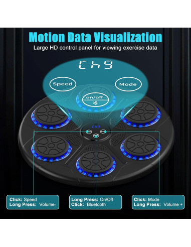 Máquina de Boxeo Musical Xezacoi con Guantes y Bluetooth