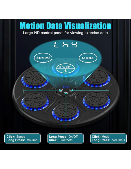 Máquina de Boxeo Musical Xezacoi con Guantes y Bluetooth