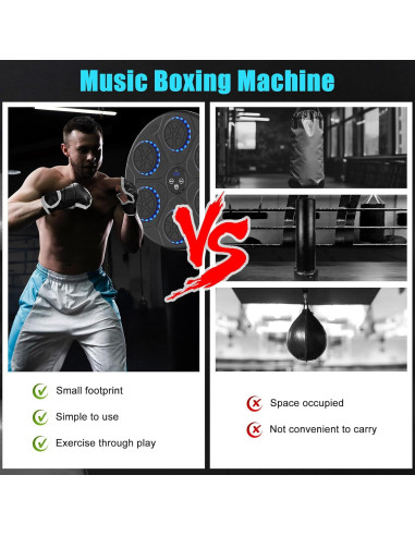 Máquina de Boxeo Musical Xezacoi con Guantes y Bluetooth