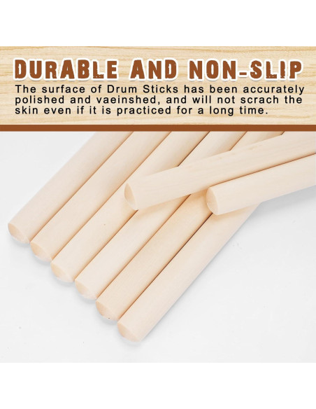 24 Pares Palillos de Batería 5B Madera de Arce 40,64 cm