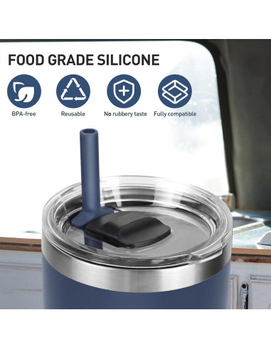 Set de Popotes de Silicona MOVOLIVI para Yeti Magslider 2PCS