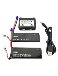 Baterías 2PCS 7.4V 2700mAh para Drone Hubsan JJJ Fly