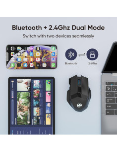 Ratón Gaming Inalámbrico MELOGAGA GM28 10 Botones DPI Ajustable 2