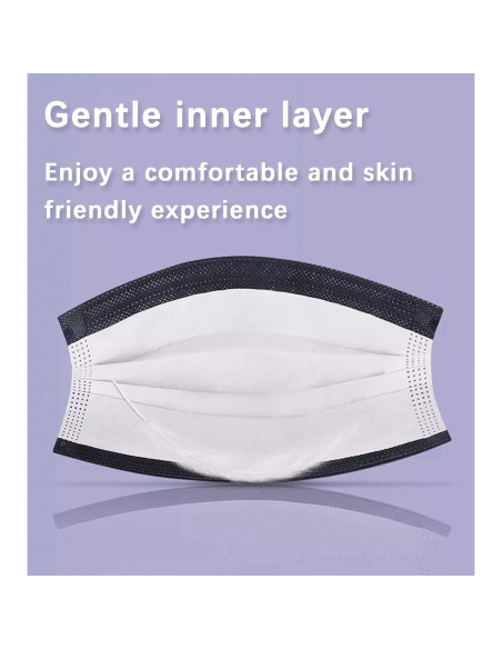 Mascarillas Desechables Negras MEESOUL 1000 PCS 3 Capas