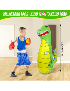 Saco de Boxeo Inflable EQARD DKL01 Dinosaurio 119.9 cm 2