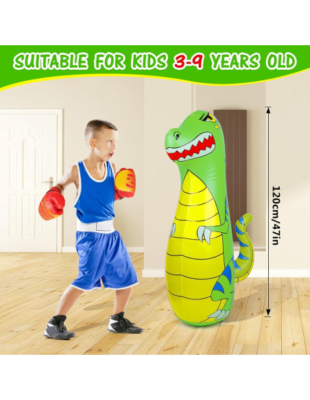 Saco de Boxeo Inflable EQARD DKL01 Dinosaurio 119.9 cm