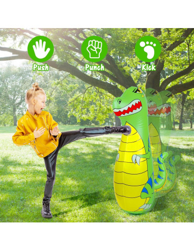 Saco de Boxeo Inflable EQARD DKL01 Dinosaurio 119.9 cm