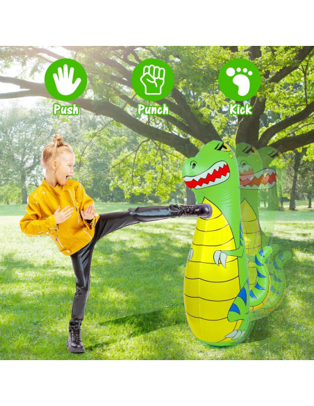 Saco de Boxeo Inflable EQARD DKL01 Dinosaurio 119.9 cm