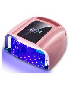 Lámpara de Uñas LED UV QiFeikeji 96W Inalámbrica Rosa