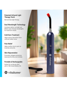 Varita Terapia Luz Roja Vitalume - Alivio Rápido Herpes Labial 2