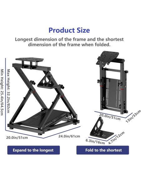 Soporte de Volante XRhinorth para Logitech y Thrustmaster