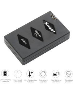 Kit Cargador Batería SHOOT 3 Pack 660mAh 3.7V Parrot MiniDrone 2