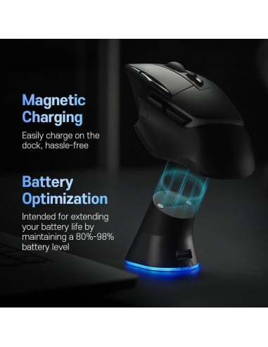 Dock de Carga RGB Logitech G PRO X Superlight - Carga Inalámbrica