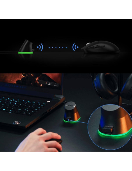 Dock de Carga RGB Logitech G PRO X Superlight - Carga Inalámbrica