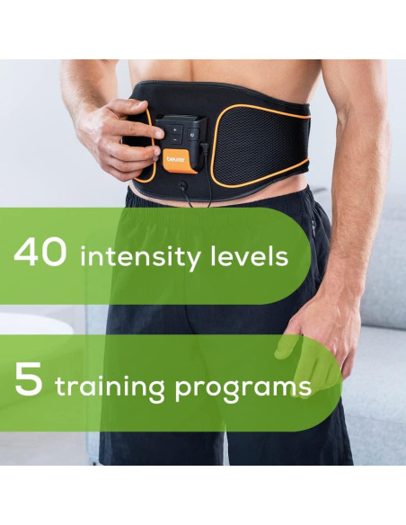 Cinturón Tonificador Beurer EM37 para Abs con 40 Niveles