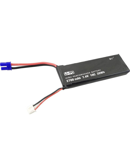 2 Baterías 7.4V 2700mAh Litio + Cargador 2 en 1 Hubsan