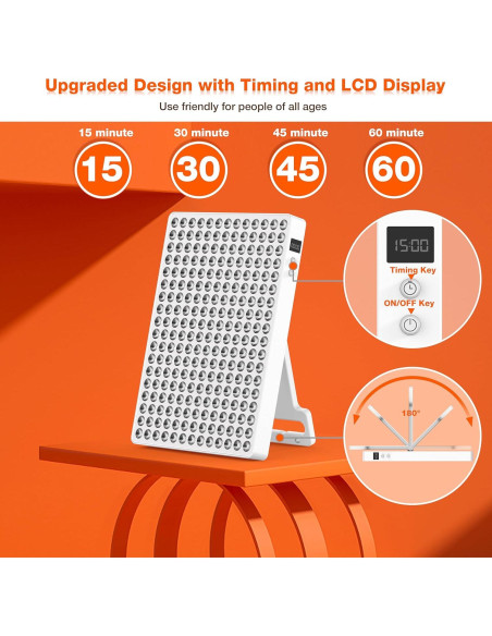 Panel Terapia Luz Roja Aptoyu 234 LEDs 660/850nm Ajustable Panel Terapia Luz Roja Aptoyu 234 LEDs 660/850nm Ajustable