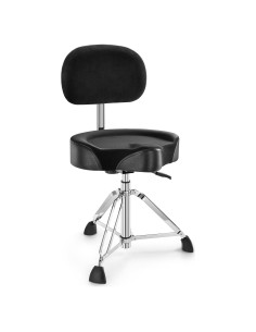 Banqueta de Batería Donner con Respaldo Ajustable Negro