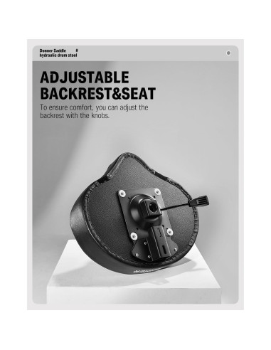 Banqueta de Batería Donner con Respaldo Ajustable Negro