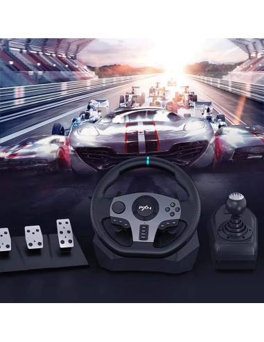 Volante de Juego PXN V9 con Pedales y Palanca de Cambios