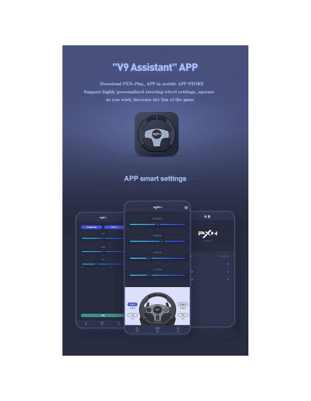 Volante de Juego PXN V9 con Pedales y Palanca de Cambios