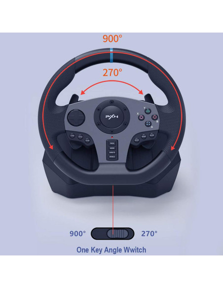 Volante de Juego PXN V9 con Pedales y Palanca de Cambios