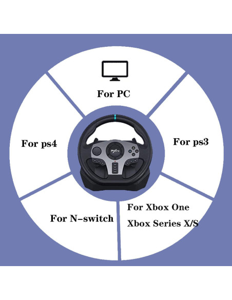 Volante de Juego PXN V9 con Pedales y Palanca de Cambios