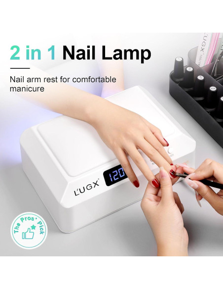 Lámpara UV LED L'UGX 72W para Uñas con Almohadilla