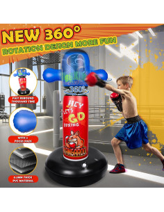Saco de Boxeo Inflable Hyperzoo 160 cm para Niños 2