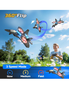 Dron RC HOLYFUN para Niños 25.4cm con 2 Baterías 2