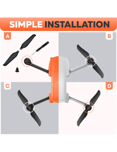 Hélices Autel EVO Nano 8 PCS Bajo Ruido Nylon Plegables